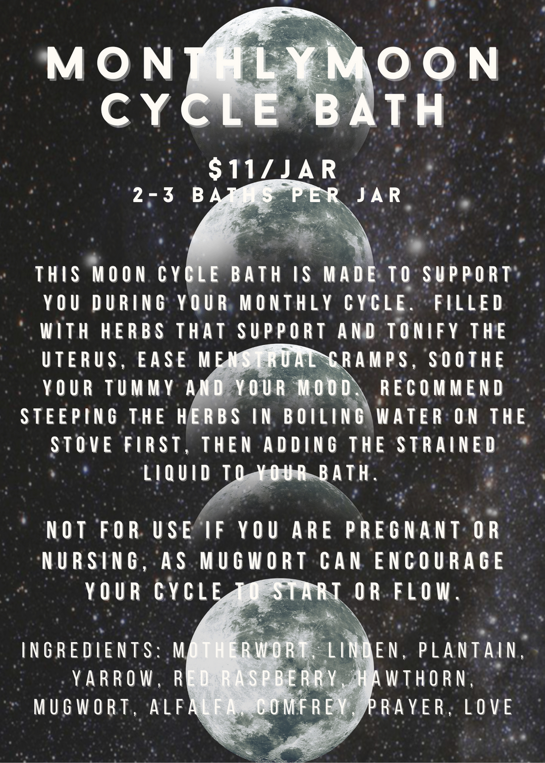 herbal product Monthly Moon Cycle Bath - 2 Pack