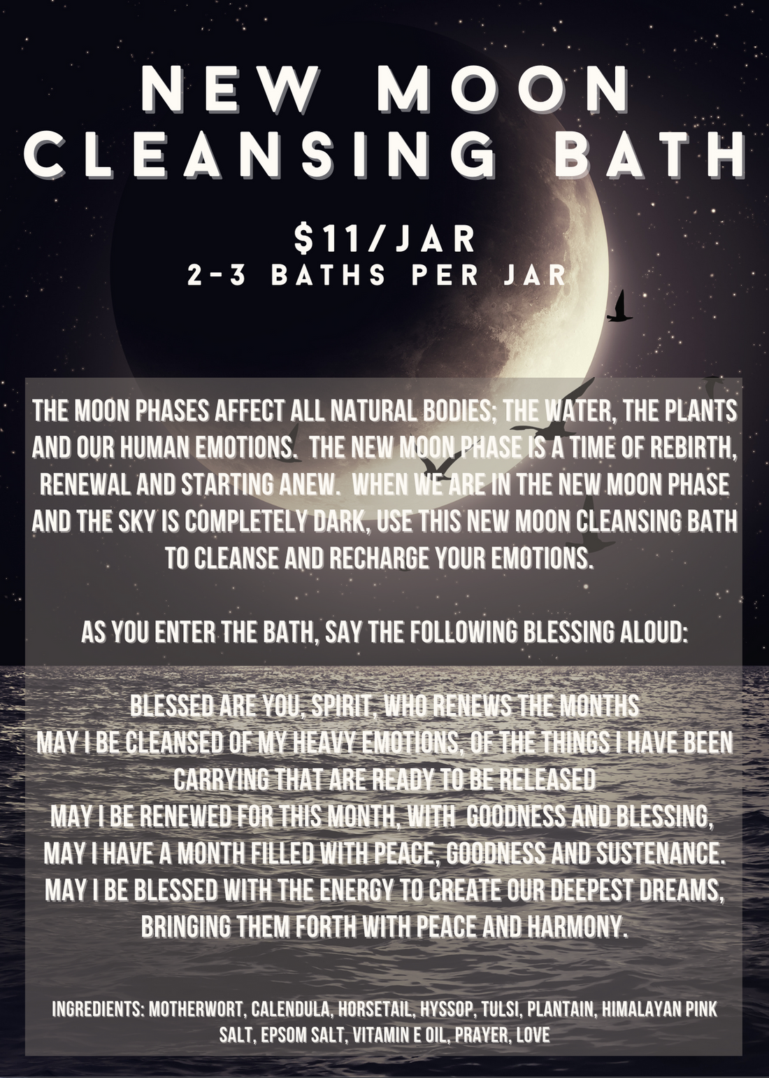 herbal product New Moon Cleansing Bath