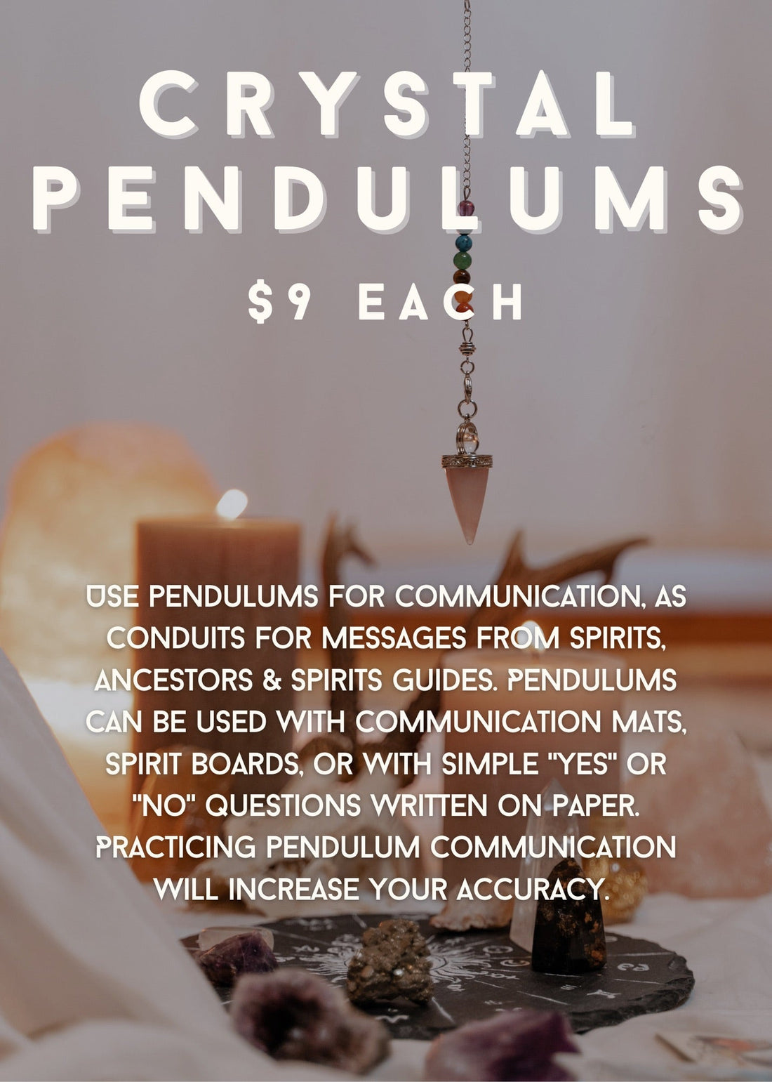Crystal Pendulums - Assorted Stones crystals