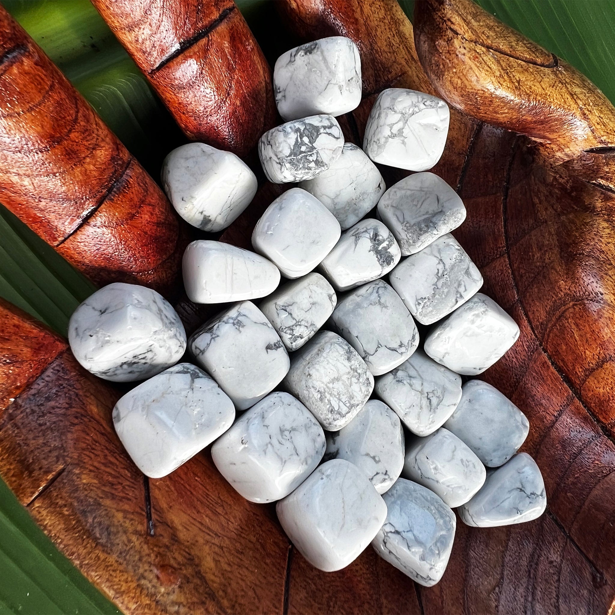 White Howlite Pocket Stones crystals